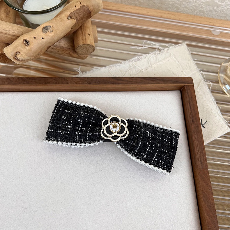 Kẹp Tóc Hình Nơ Hoa Trà Phong Cách Retro Thời Trang