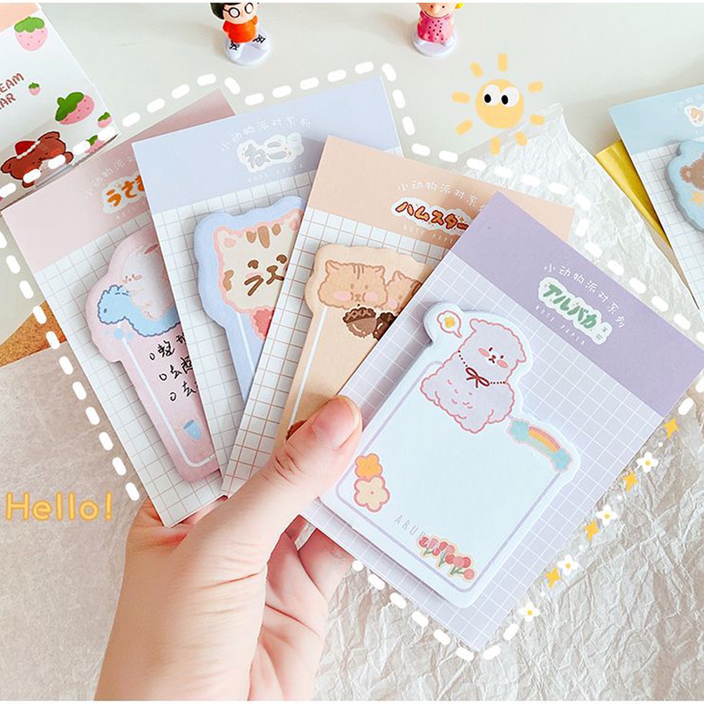 Dễ thương Đáng yêu Ghi chú dính Bài đăng Sách Notepad Ghi nhớ Nhãn dán Văn phòng phẩm Dễ thương Tấm ghi nhớ Hàn Quốc