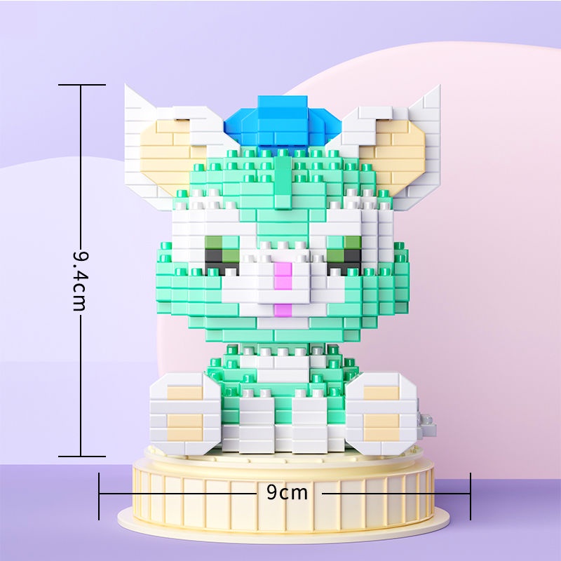 Đồ chơi thông minh xếp hình lego cho bé hình mèo xanh dễ thương King Of Gifts