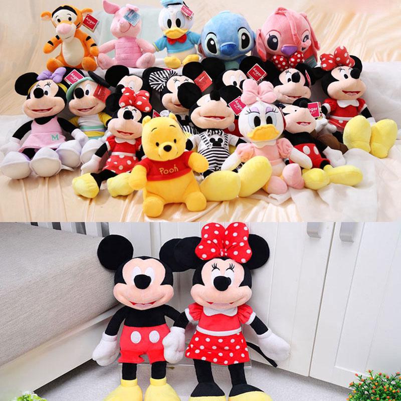 9 Inch Disney Mickey Minnie Mouse Doll Plush Toy Pooh Bear Doll