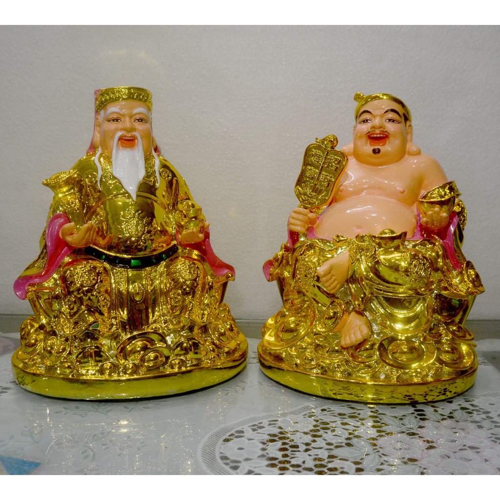 Bộ tượng Hai Ông Thần Tài Thổ Địa đế tròn-Nhiều mẫu
