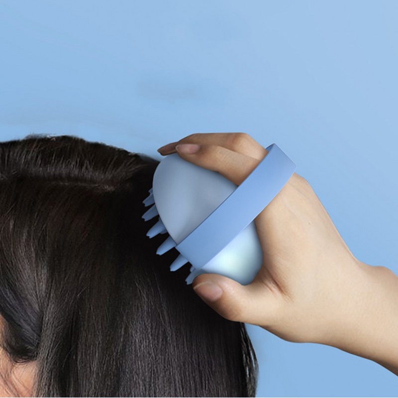 [Hàng mới về] Lược silicon nhỏ gọn dùng khô và ướt hỗ trợ gội đầu và mát xa da đầu thoải mái khi tắm