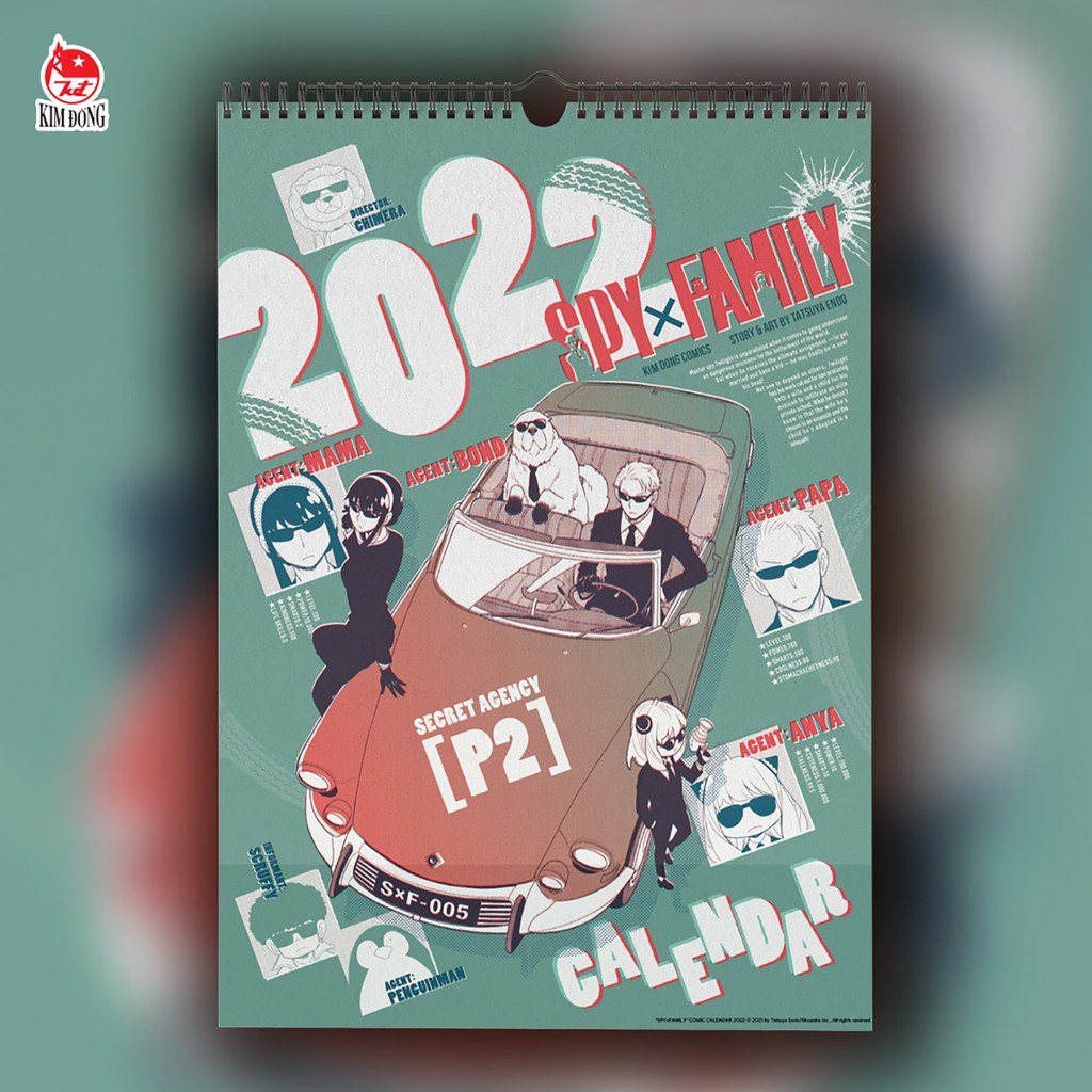 Lịch Manga Treo Tường Spy X Family 2022