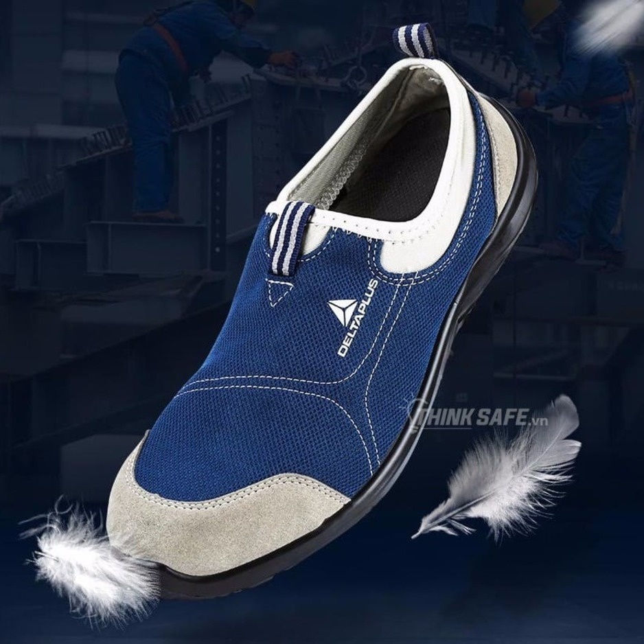 Giày bảo hộ lao động Delta plus Miami S1P chống dập ngón, chống tĩnh điện ESD, không dây (xanh) - Thinksafe