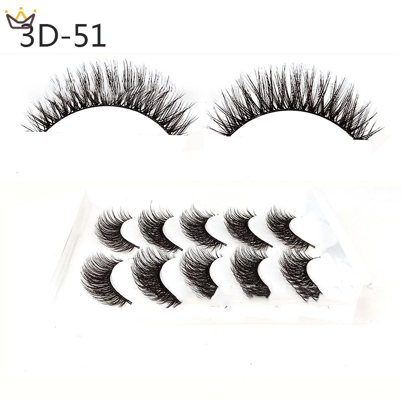Set 5 Cặp Lông Mi Giả 3D Dài Tự Nhiên