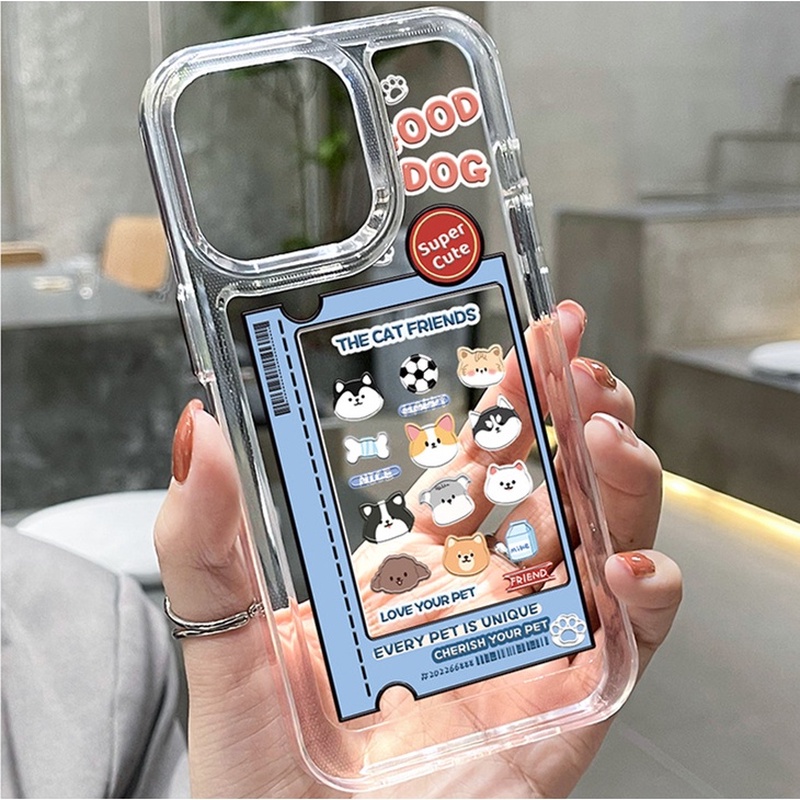 Ốp Điện Thoại Trong Suốt Hình Chú Chó Dễ Thương Cho iphone 11 13 7 8 Plus 12 13Pro Max X XS Max 7 8 SE 2020