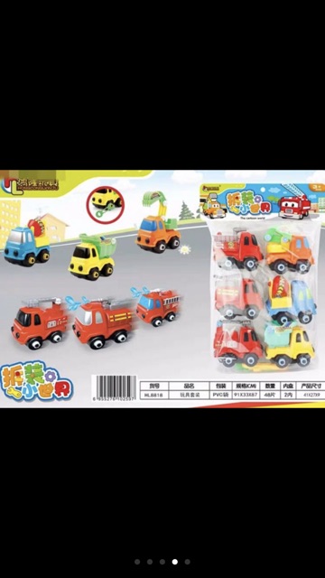 Sét 6 ô tô Công Trình Tháo lắp