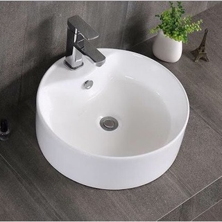 CHẬU RỬA MẶT, LAVABO  DƯƠNG BÀN HÌNH TRÒN GB103