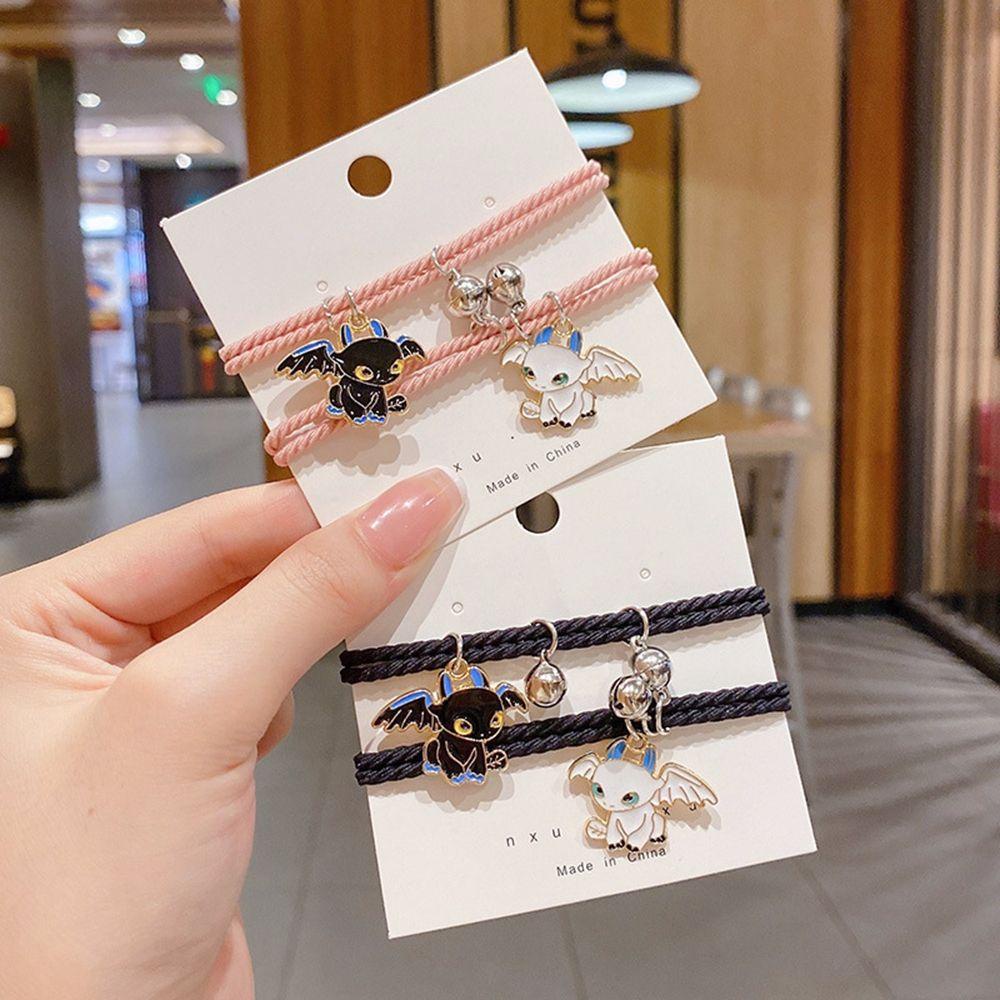 Vòng Tay Dây Thừng Mặt Hình Quỷ Hoạt Hình Dễ Thương Thanh Lịch Dành Cho Nam Nữ