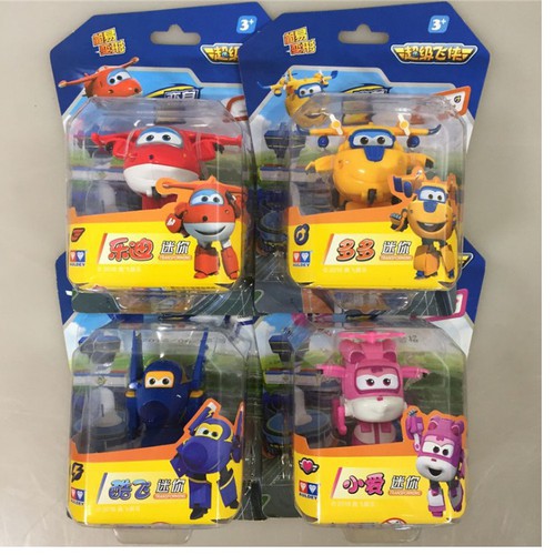 Super wings đồ chơi đội bay siêu đẳng mô hình nhân vật Jett tia chớp máy bay biến thành rô bốt mini