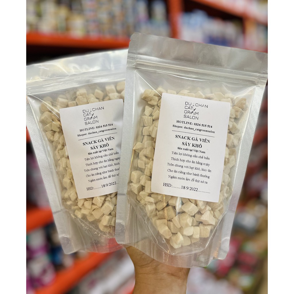 Snack Ức Gà Sấy Khô 200g - 500g- Đồ ăn vặt cho mèo nguyên chất