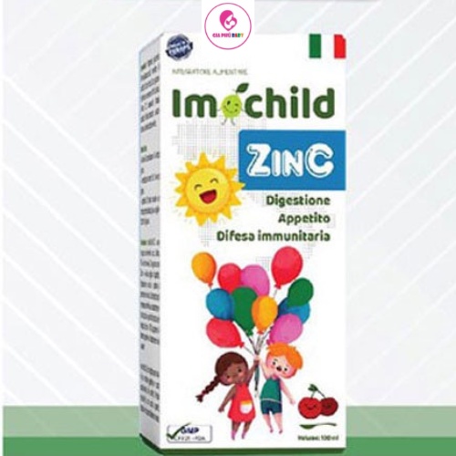 Bổ sung kẽm lysin vitamin cho bé Imochild ZinC giúp bé ăn ngon tăng sức đề kháng | Nhập khẩu chính hãng Italy ( 100ml )