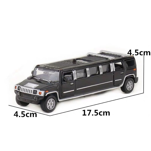 Mô Hình 1:38 Xe Hummer Limousine  3 màu