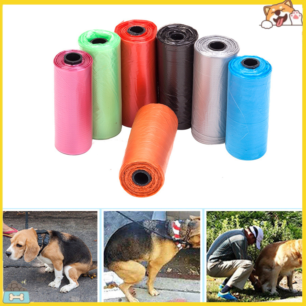 Set 4 cuộn 60 túi nylon đựng rác thải thú cưng tiện lợi