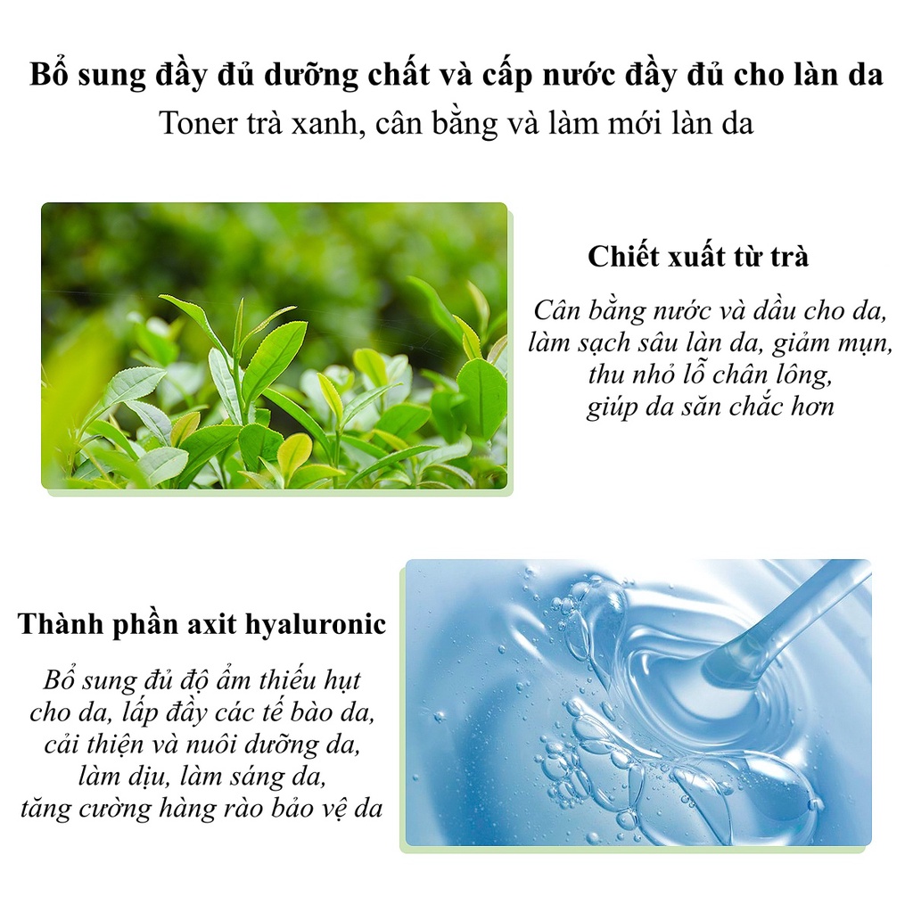 Toner, nước hoa hồng TEA 160ml giúp da sạch sâu da mặt, cấp ẩm, dưỡng trắng, thu nhỏ lỗ chân lông, ngăn ngừa mụn SPU225