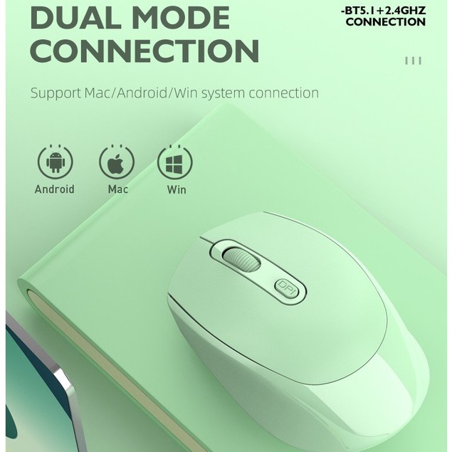 Chuột Không Dây Morzzor M107 Kết Nối Bluetooth Hai Chế Độ