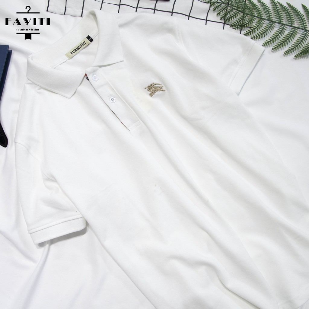 Áo Thun Nam có cổ bẻ tay ngắn chất cotton cao cấp Polo họa tiết FAVITI AT04