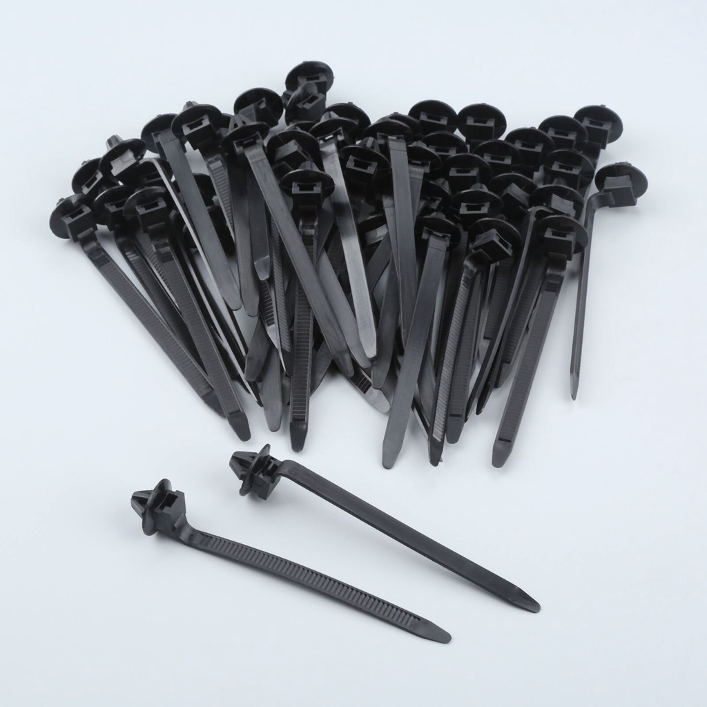 Set 50 Kẹp Dây Cáp 92Mm X 5Mm Màu Đen Thông Dụng Cho Xe Hơi