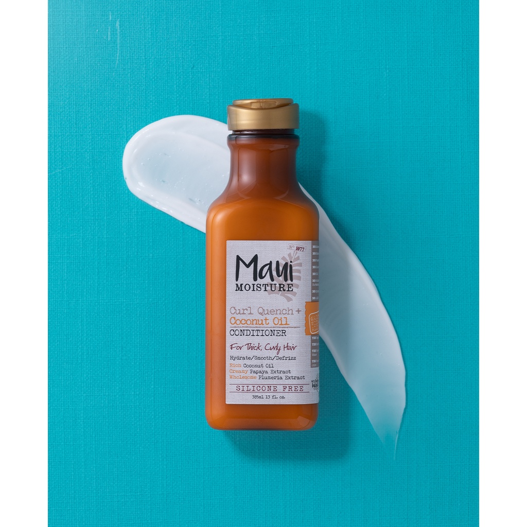 Set gội xả cho tóc xoăn Maui Moisture Curl Quench + Coconut Oil 385ml của Mỹ thành phần tự nhiên, lành tính