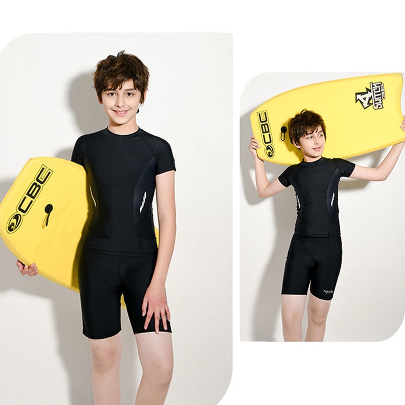 Bộ Đồ Bơi Dài Tay Thời Trang Dành Cho Bé Trai 10-18 Tuổi