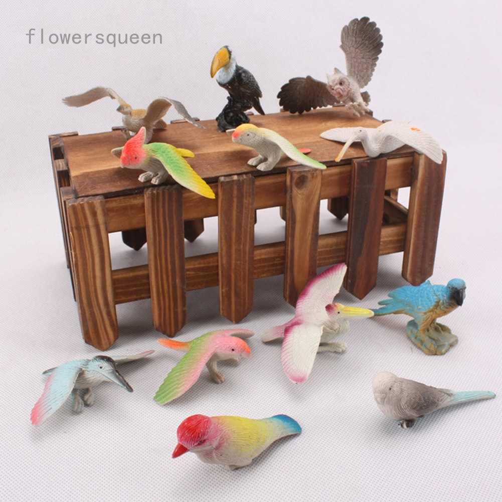 flowersqueen Mô Hình Chim / Vẹt / Chim Công Đồ Chơi Cho Bé