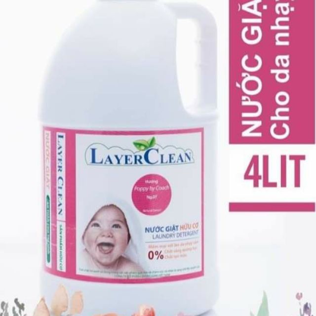 Nước giặt hữu cơ LayerClean hương nước hoa 4l