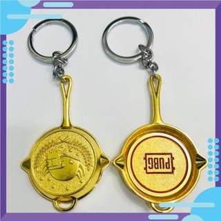 Móc Khóa PUBG Chảo Vàng, Chảo Đen 8cm KHÔNG GỈ, GỌN NHẸ