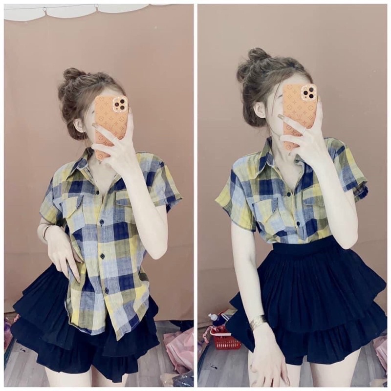 Áo sơ mi ca rô sọc to mẫu mới | BigBuy360 - bigbuy360.vn