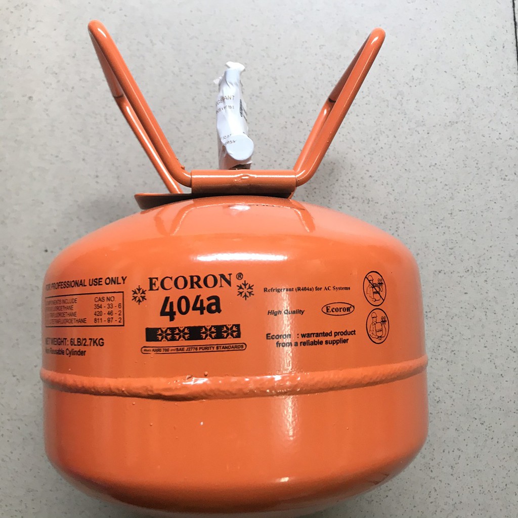 Gas Lạnh điều hòa 404A Ecoron⚡Sẵn Hàng⚡Môi chất lạnh 404A Ecoron-Bình 2.7kg dùng cho ngành nhiệt lạnh