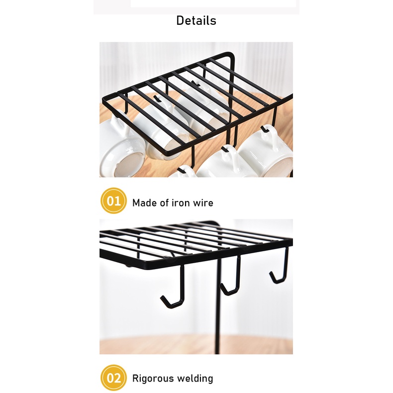 Giá Sắt Úp Cốc Kiểu Nhật Bản Sáng Tạo Tiện Dụng Giá Đỡ