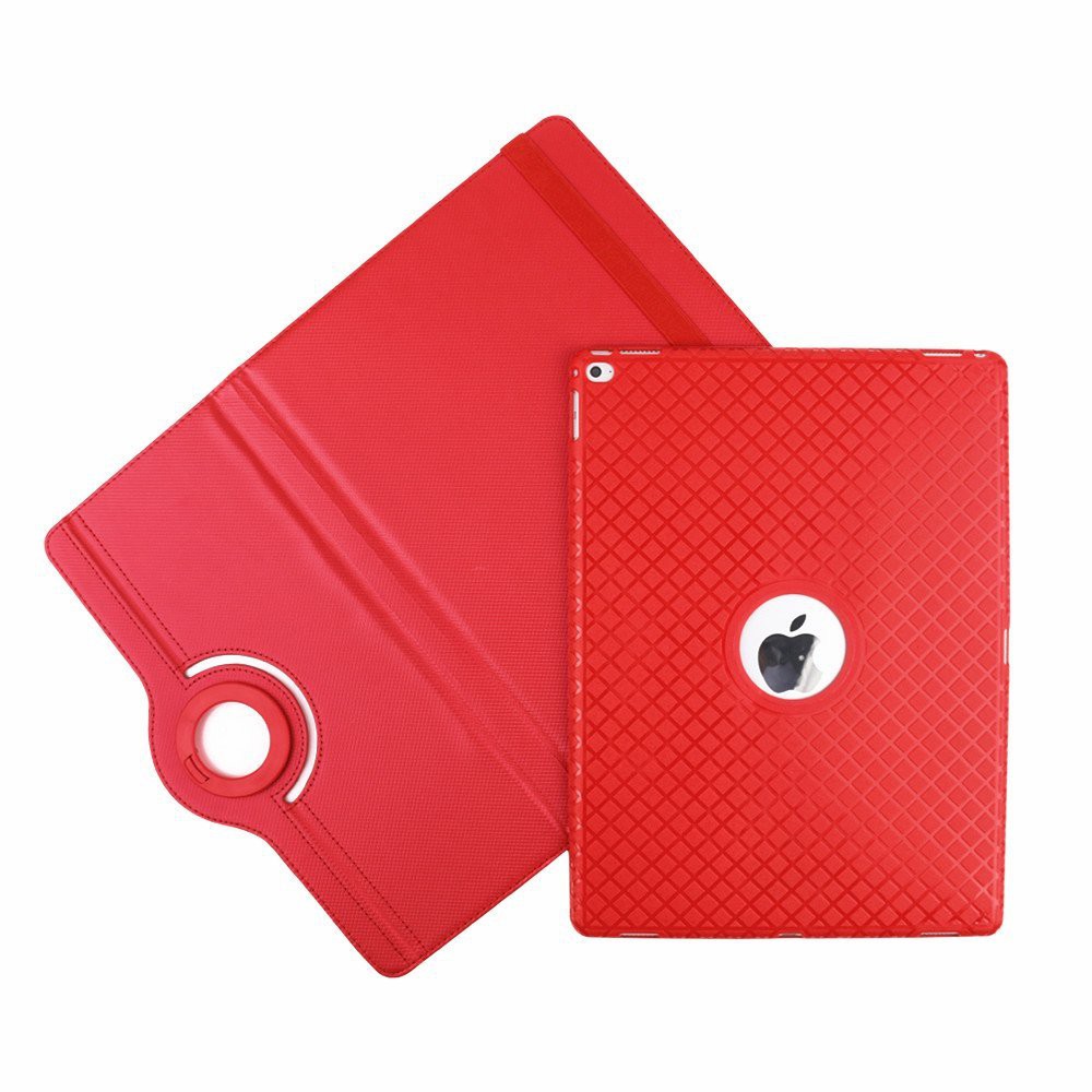 Bao da dành cho ipad air 2 có thể tháo rời - xoay 360 độ – màu đỏ [HÀNG NHẬP KHẨU]