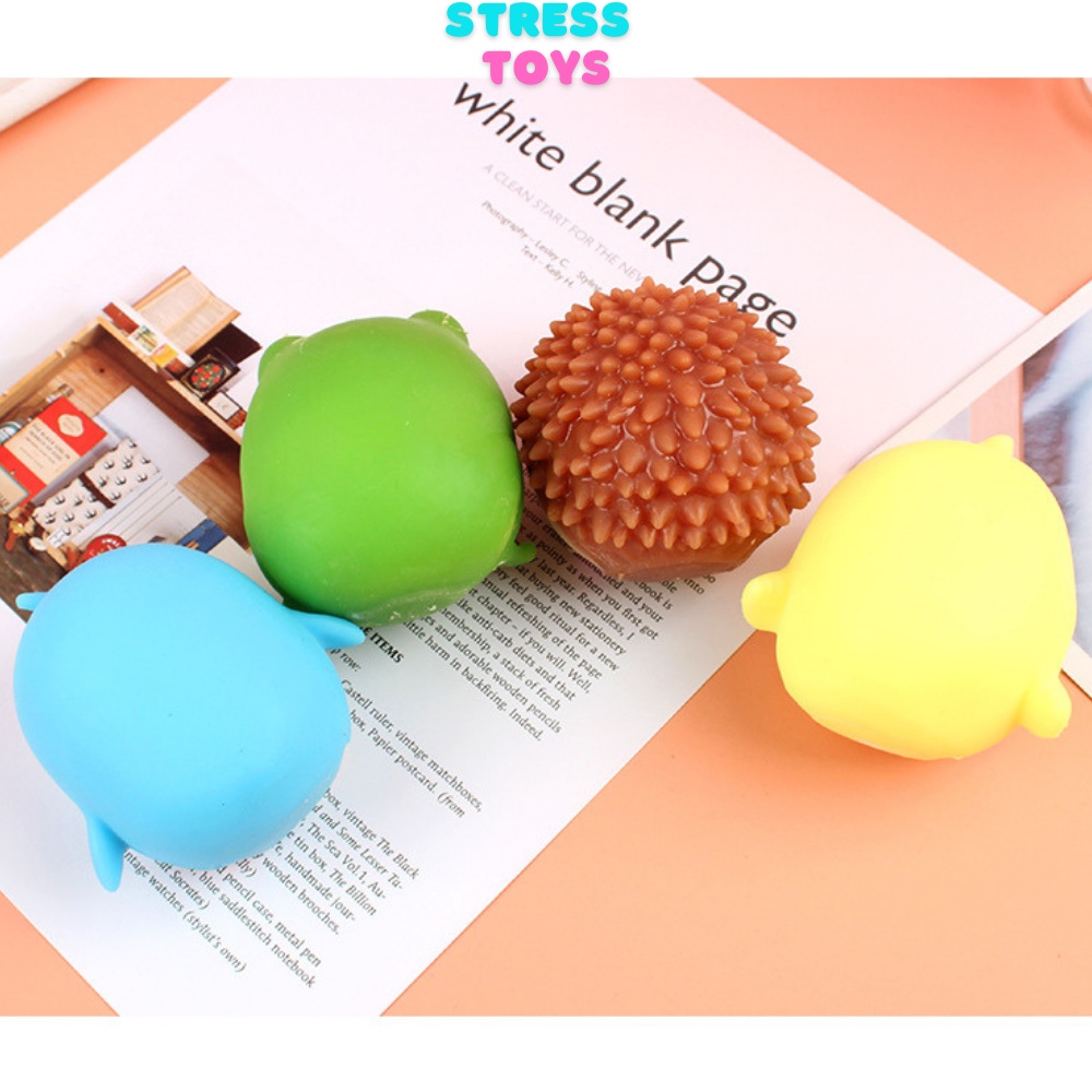 Combo squishy hình thú 4 loại dễ thương silicon đồ chơi giảm stress
