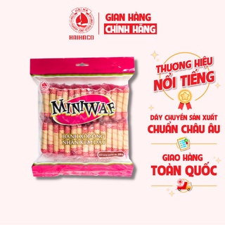 Bánh quế xốp kem dâu miniwaf hải hà - túi 300g