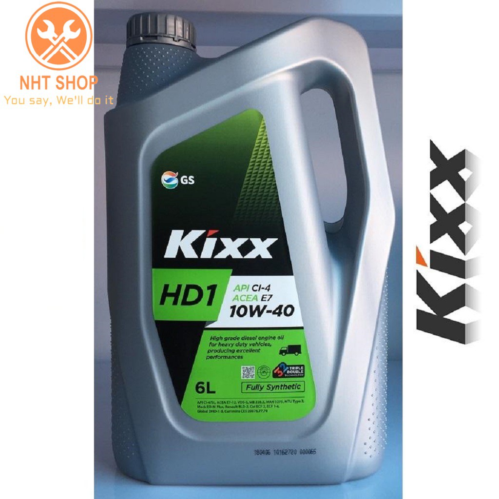 [ CAO CẤP ] Dầu động cơ Kixx HD1 CI-4 E7 10W40 6L Fully Synthetic – NHT Shop