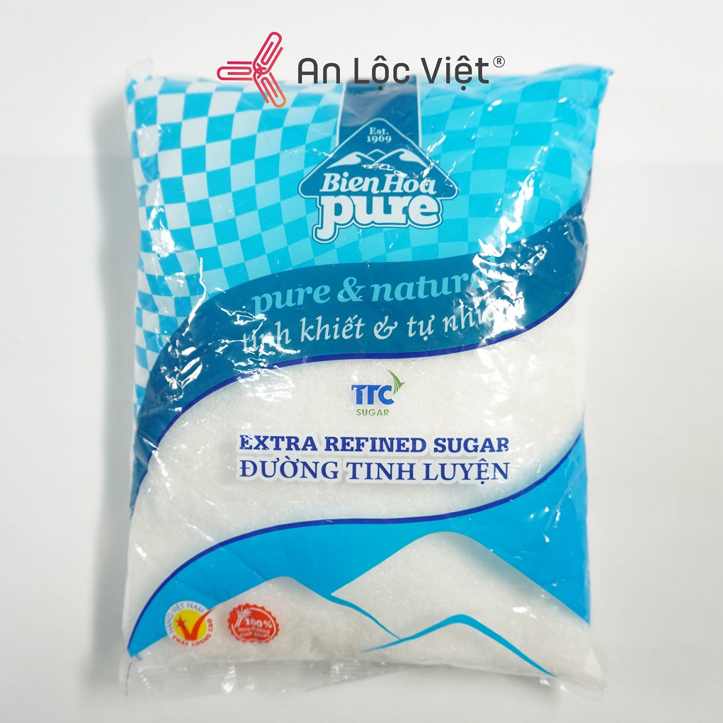 Đường Biên Hòa loại 1 (bịch 1kg) - Đường làm bánh Biên Hòa Pro Thượng hạng cho các Đầu bếp làm bánh chuyên nghiệp