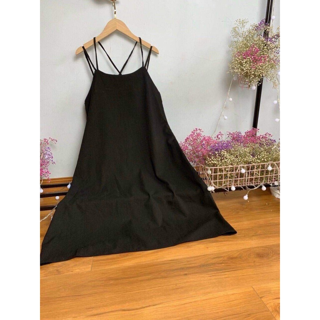 [Mã FASHIONT4WA2 giảm 10K đơn 50K] Váy đũi 2 dây siêu xinh - Đầm maxi đi biển đi chơi V266 (Bầu bí bon chen)