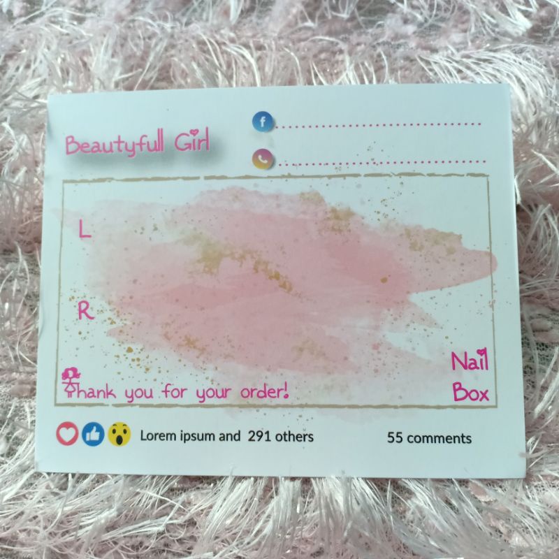 100 TAG NAILBOX, THẺ NAIL, CARD gắn NAIL, BÌA Móng Giả