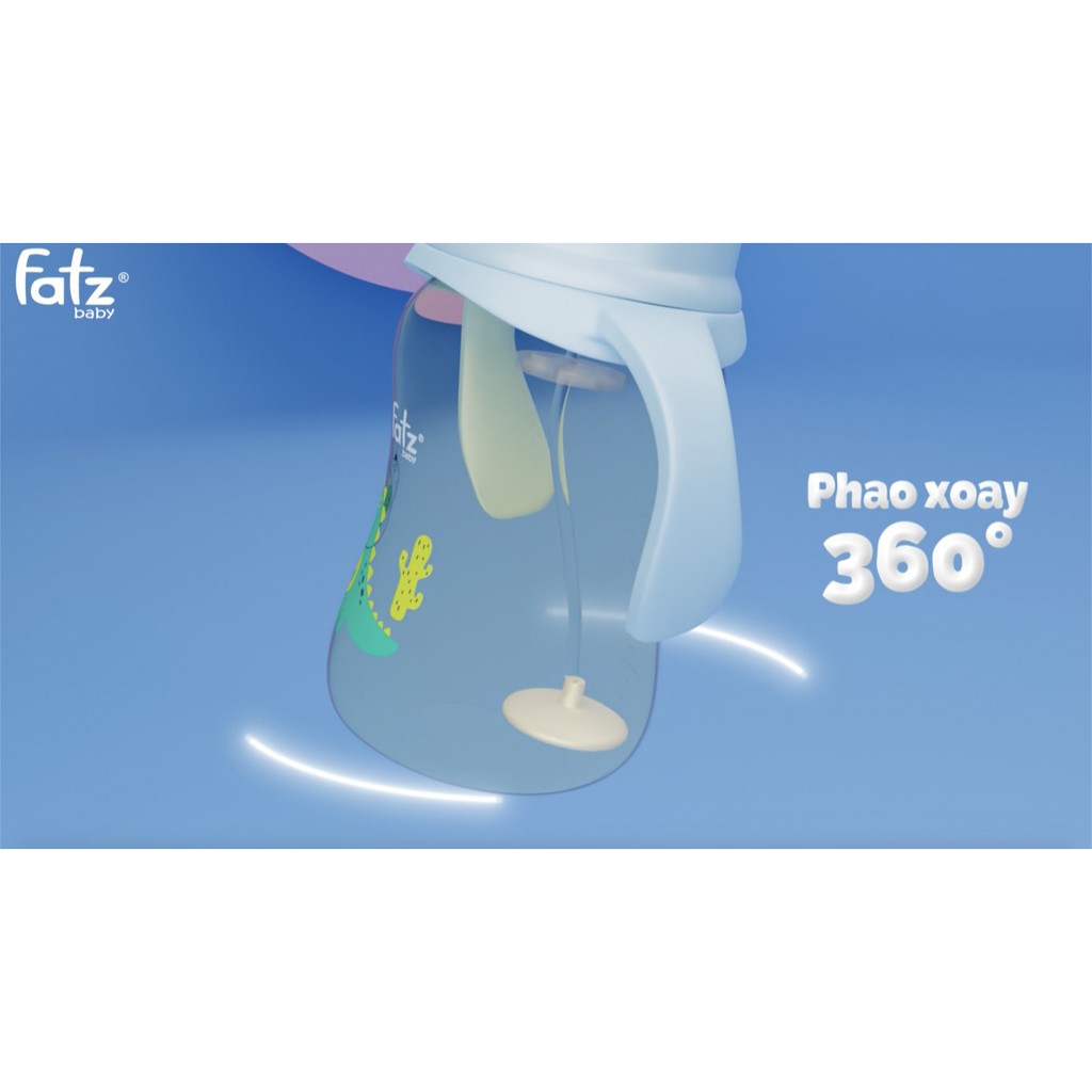 Bình tập uống tritan bật hút 2 tay cầm Fatzbaby với phao 360 độ 250ml FB0250N