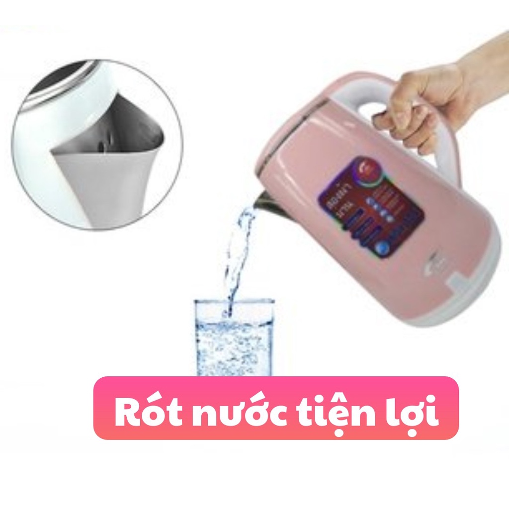 Ấm siêu tốc 2 lớp 2.5L Thái Lan Chính Hãng - Xuất Khẩu Việt Nam Đun Nước Siêu Nhanh