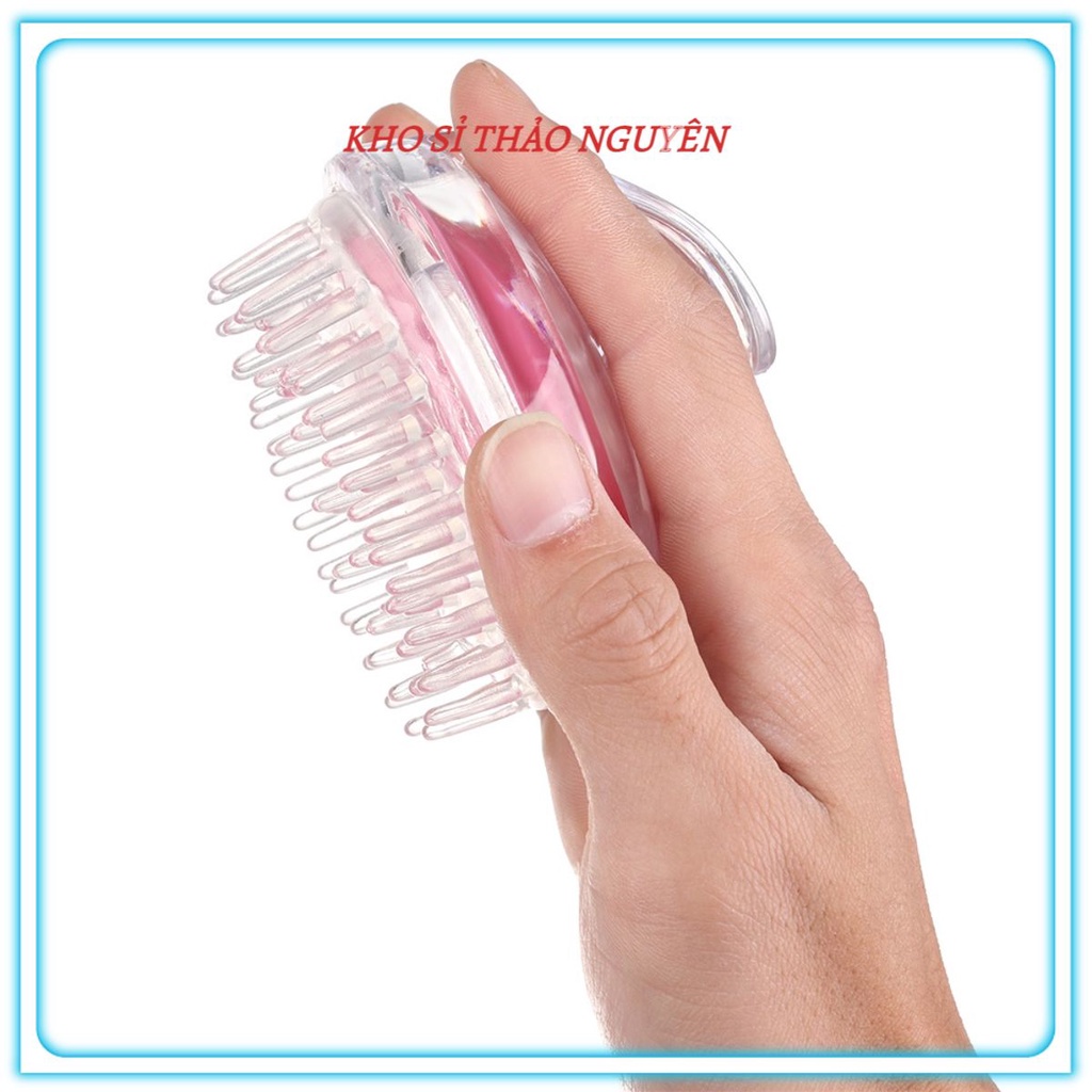 Lược Gội Đầu Massage Gai Silicon Mát Xa Da Đầu, Giảm Rụng Tóc, Kích Thích Mọc Tóc