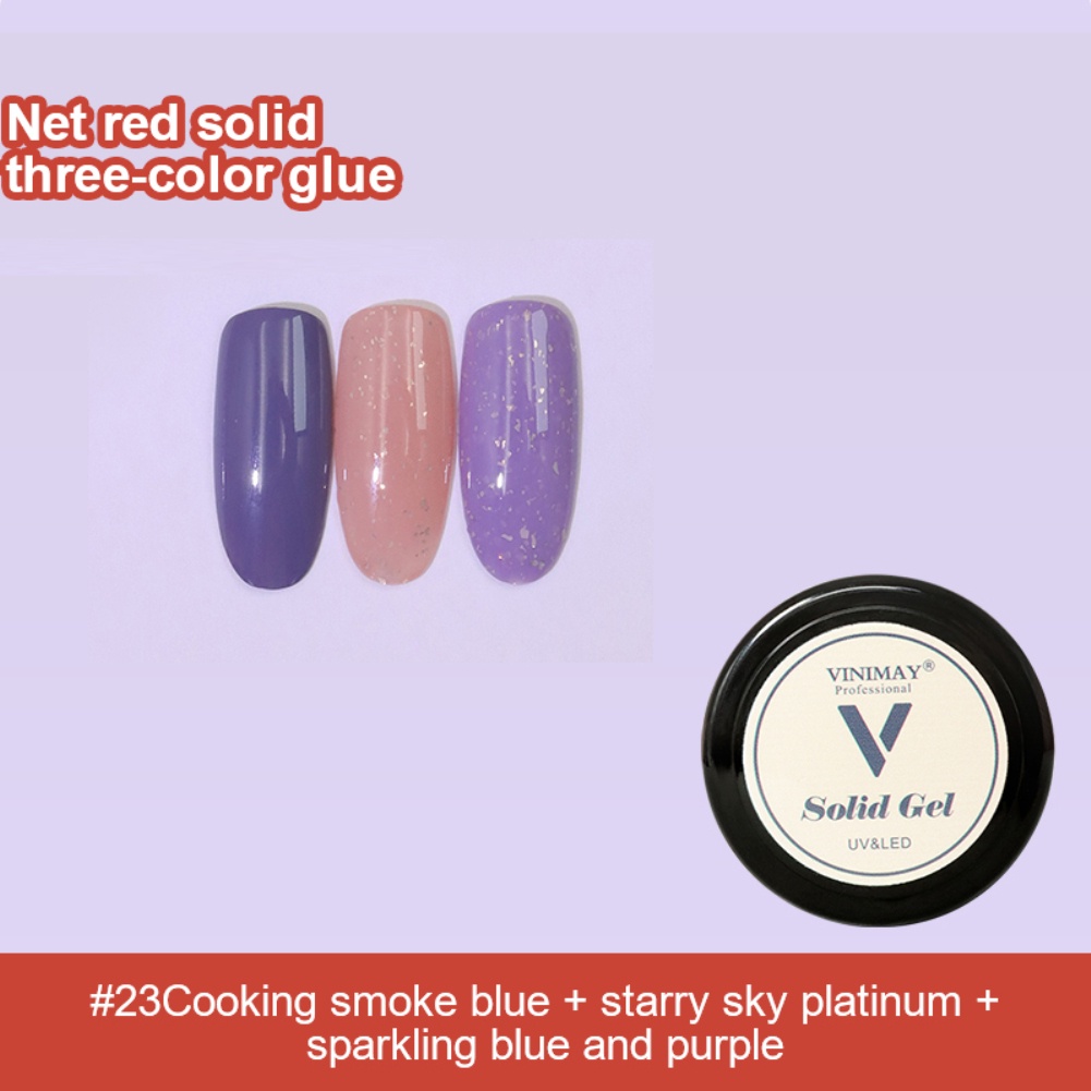 Sẵn Sàng Cổ 3 Màu Chắc Chắn Sơn Móng Tay Đóng Hộp Chắc Chắn Keo Dán Móng Kết Cấu Kem Keo Dán Móng Gel Móng Tay Cá Tuyết