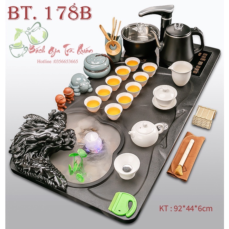 🔥HOT🔥Các Mẫu Bộ Khay Trà Rồng Phun Nước Cao Cấp + Kết Hợp Bộ Đun Nước Cách Nhiệt