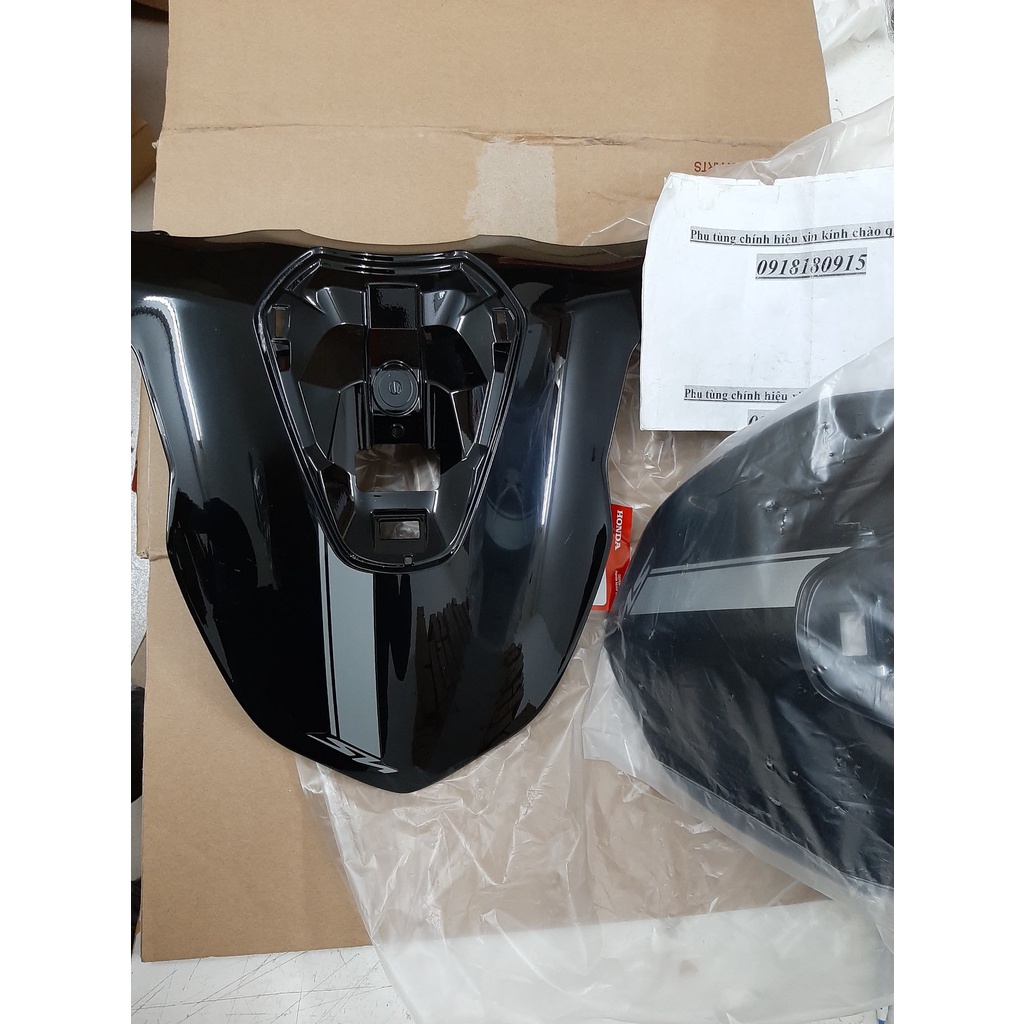 Bộ ốp mặt nạ trước sh 2020-2021-2022 đen bóng honda