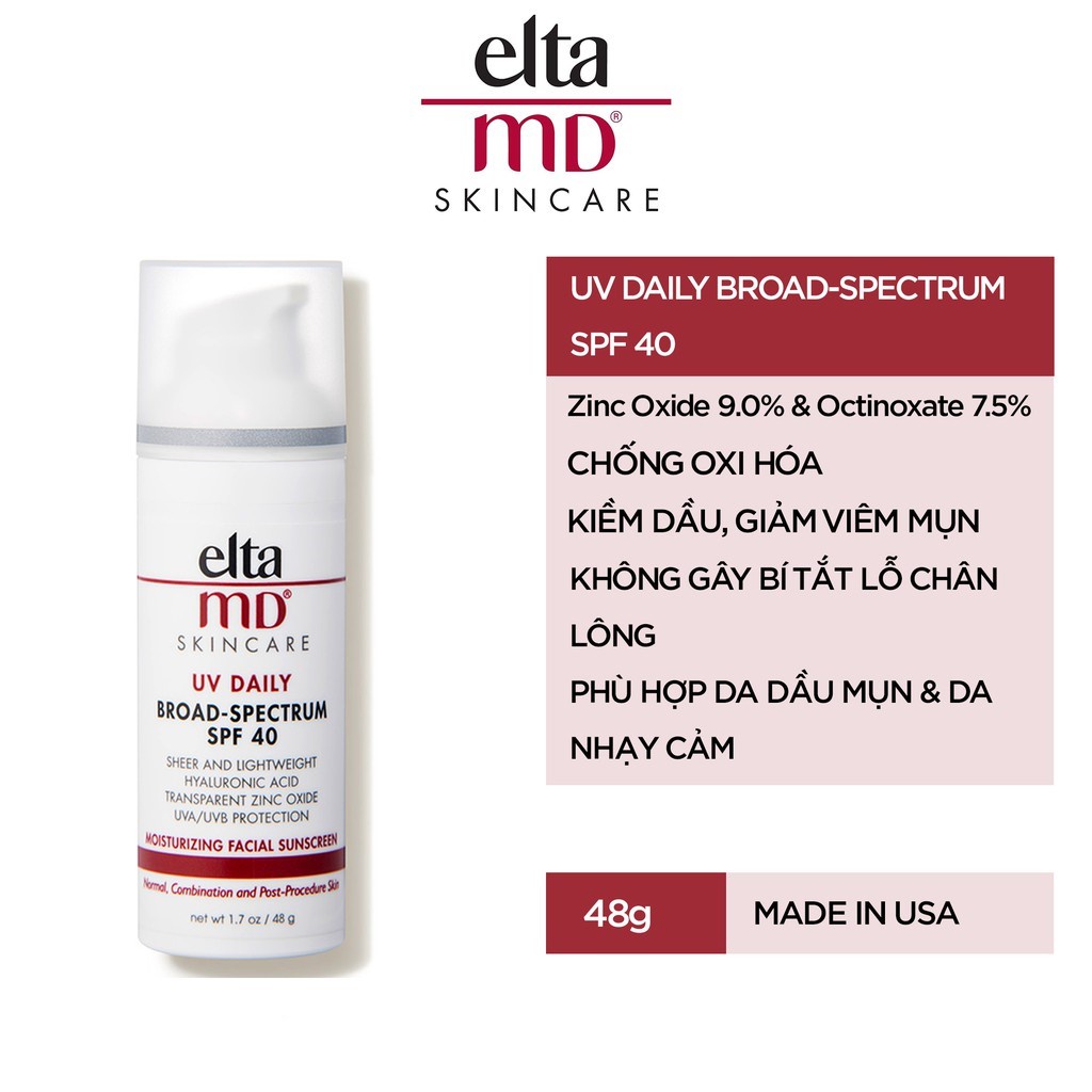Elta MD Kem Chống Nắng UV Clear Broad-Spectrum SPF 46 sáng da - Tinted (bản có màu) 48g