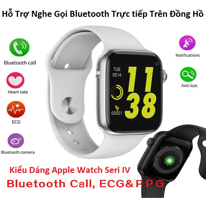 [Mẫu Mới] Đồng Hồ Thông Minh W34 Tiếng Việt Hỗ Trợ Nghe Gọi, Đồng Bộ Thông Báo Từ Điện Thoại Qua Bluetooth (I Watch 1:1)