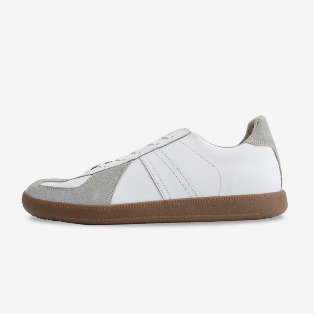 Giày Domba GERMAN ARMY TRAINER 70s - Màu Trắng/Xám Nhạt  (WHITE/LT.GREY) GAT-8741 Chính Hãng Nam Nữ