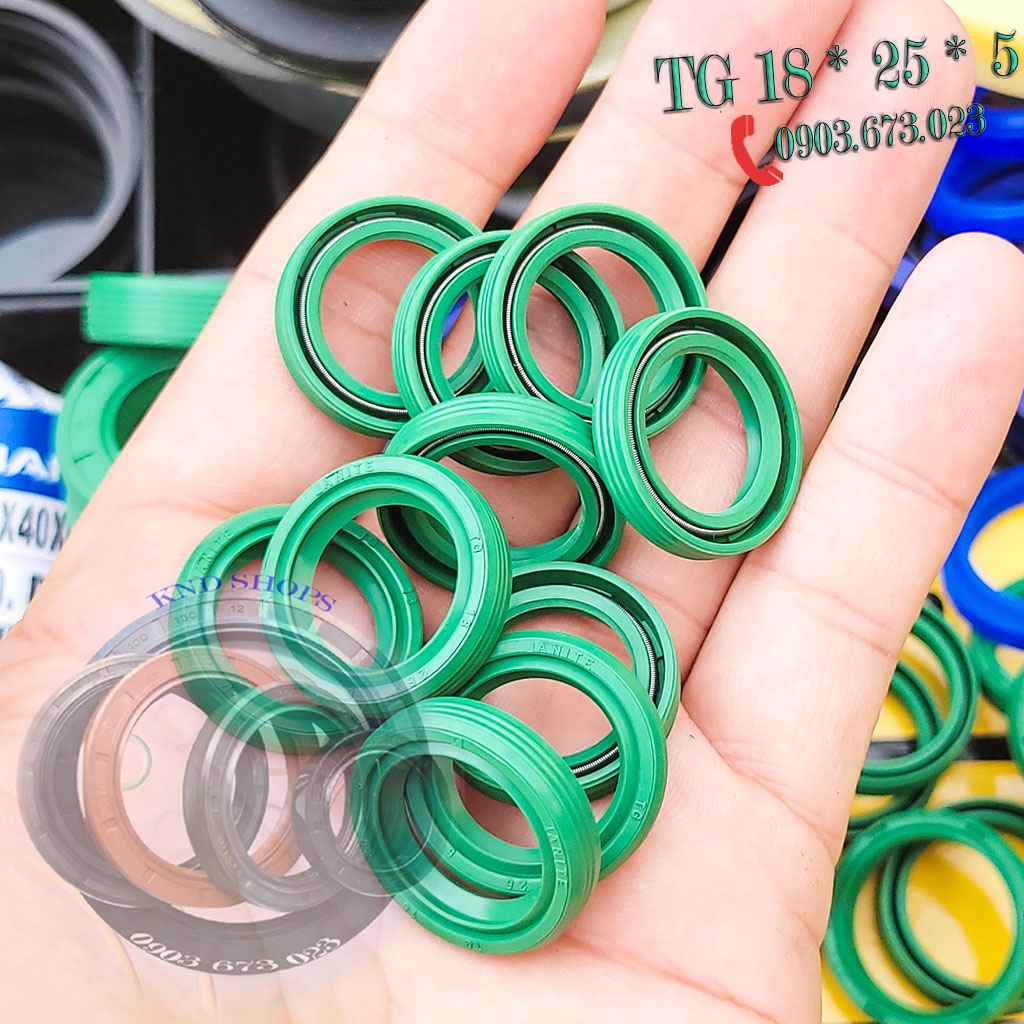 Phốt chặn dầu  và chặn bụi trục cơ máy rửa xe mini TG 18*25 , phụ tùng xe máy và máy bơm nước | KND Shops