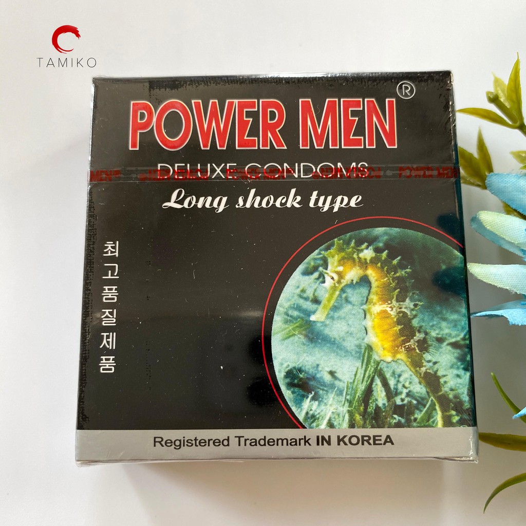 Bao cao su POWERMEN LONG SHOCK - Cao Cấp Chính Hãng Hàn Quốc - Hộp 3 Cái