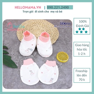 Bay bao chân Dokma cho bé sơ sinh Set gồm 1 đôi bao chân + 1 đôi bao tay