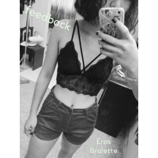 Áo lót croptop bralette đen